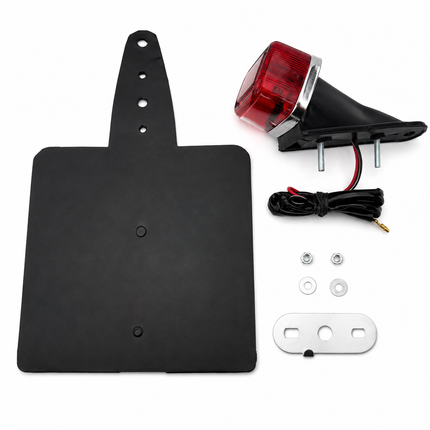 Rear Stop Tail Light With Mud Flap Number Plate Holder Yamaha Universal Fitting