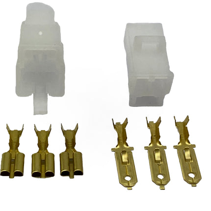 3 Pin Way Electrical Connector Block Kit (male & Female) - 2.5mm Wire