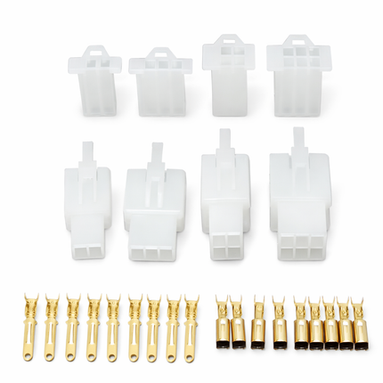 Electrical Connector Block Kit + Tool 200Pcs 2.8mm 2 3 4 6 Pin Blocks
