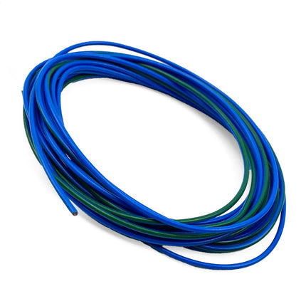 ELECTRICAL WIRE BLUE / GREEN 4 METRE, 0.75mm sq / 14 Amp Capacity.