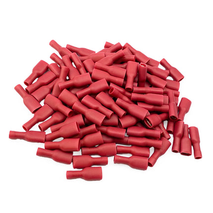 Terminal Red Spade Female P100, Pack Of 100 / T6.3mm, WT10 /