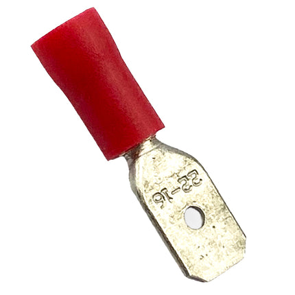 Terminal Red Spade Male PK100, Pack Of 100 / T6.3mm