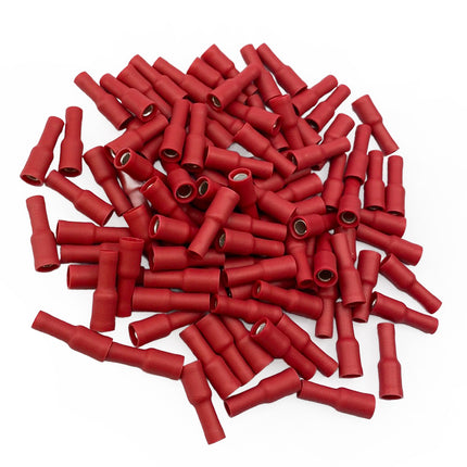 Terminal Red Female Bullet M4, Pack Of 100