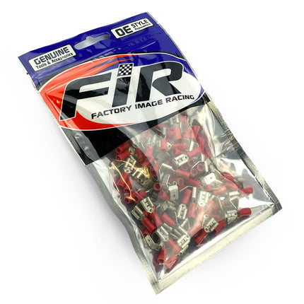 Terminal Red Piggy Back Spade, Pack Of 100 / WT55