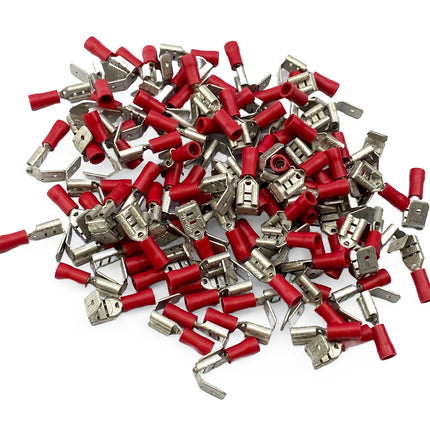 Terminal Red Piggy Back Spade, Pack Of 100 / WT55
