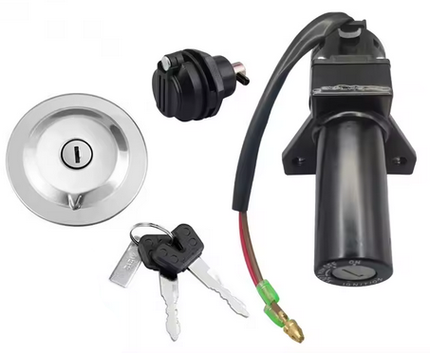Ignition Switch Lock & Tank Cap Yamaha YBR125 Euro 111 Round Cap 2 Wire