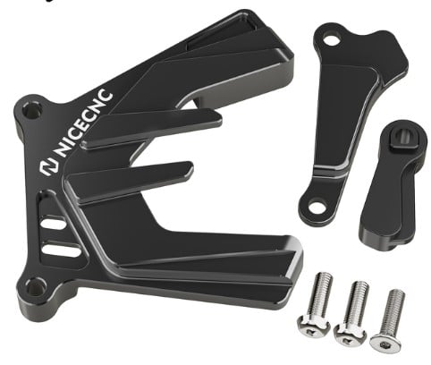 Front Sprocket Guard 00-23 Yamaha YZ 250 X Black Aluminum 5HC-17466-00-00
