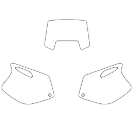 93-97 KTM Exc 2 Stroke White Precut Backgrounds, Blackbird 3500/10