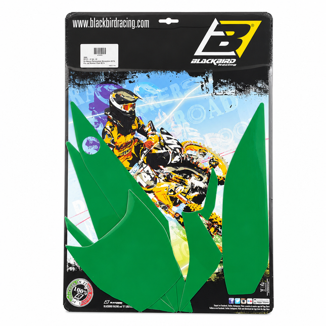 Beta Rr 2T/4T 2020 - 2024 Pre Cut, Blackbird 3B05/30 Green, Number Board Backgrounds