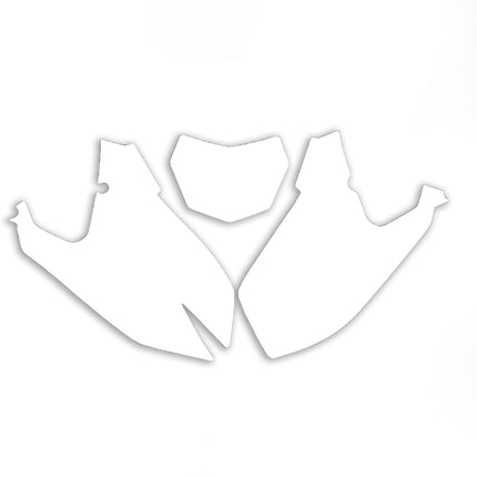 Fantic Xxf 450 2024-2025 Pre Cut Backgrounds, Blackbird 3F05/10 White Number Boards