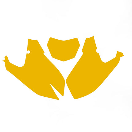 Fantic Xxf 450 2024-2025 Pre Cut Backgrounds, Blackbird 3F05/40 Yellow Number Boards