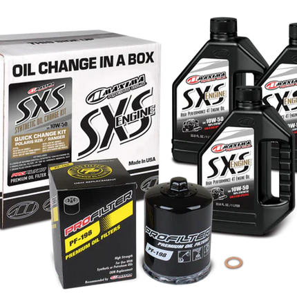 Maxima 10W50 Polaris Sxs UTV Oil Change Service Kit 90-219013