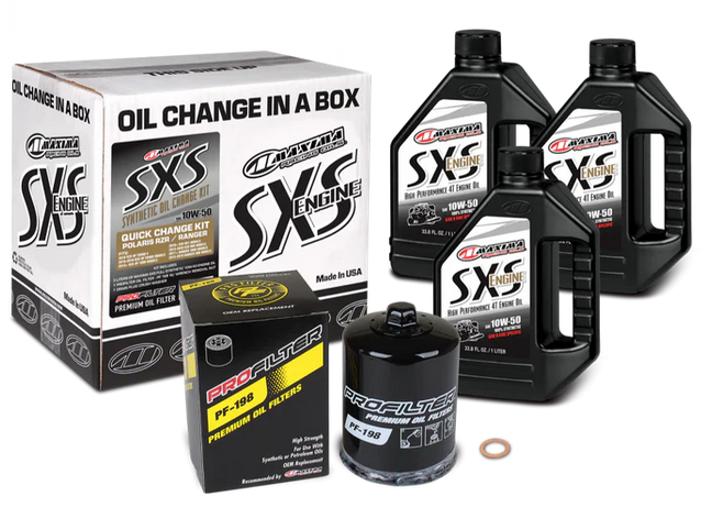 Maxima 10W50 Polaris Sxs UTV Oil Change Service Kit 90-219013