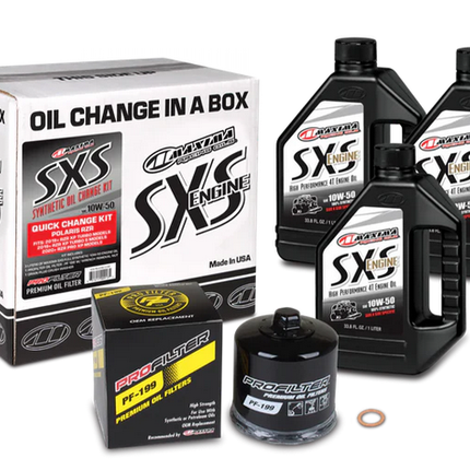 Maxima 10W50 Polaris Sxs UTV Oil Change Service Kit 90-219013-TXP