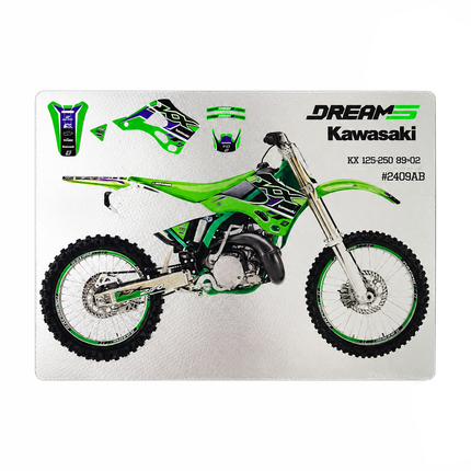 99-02 KX125/250 Dream 5 Chrome Efx Graphics, Blackbird 2409ABCRO