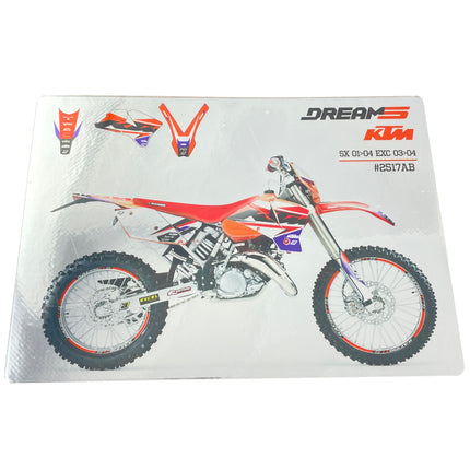 01-04 Sx 03-04 Exc KTM Dream 5 Chrome Efx Graphics, Blackbird 2517ABCRO
