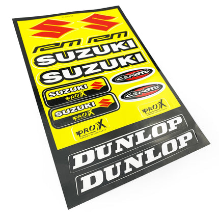 Sticker Sheet Suzuki / Dunlop, Size. 230mm X 330mm, 122008146