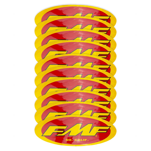 23-Inch Oval Exhaust Sticker Pack of 10 - FMF 012495