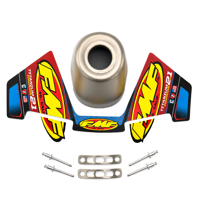 Powercore 2.1 Exhaust Silencer End Cap Titanium 1.145 Inch - FMF 020523