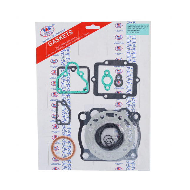 Gasket Top Set 01-03 KX250, 71-2010T
