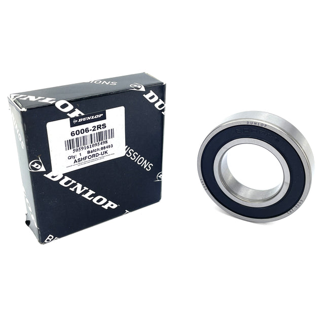 Bearing 6006 2RS Dunlop 30x55x13 Sealed, Each