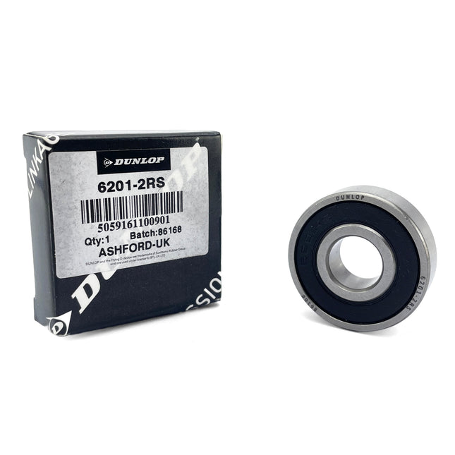 Bearing 6201 2RS Dunlop 12x32x10 Size Sealed Each