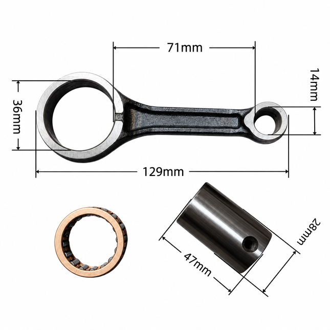 Connecting Rod Kit 06-17 Honda Cbf Cb CRF Xr 150 E F L
