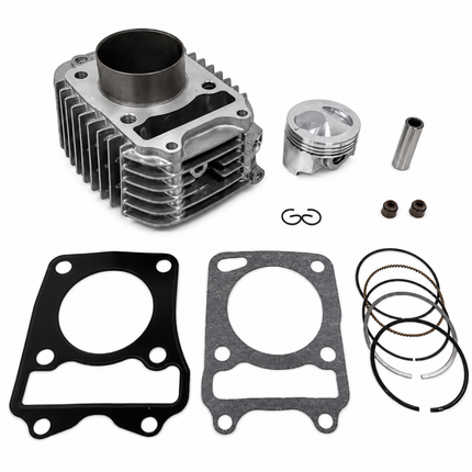 Cylinder Top End Rebuild Kit 14-21 Honda Grom Msx 125 57.00mm Big Bore Silver Piston Ring Gasket