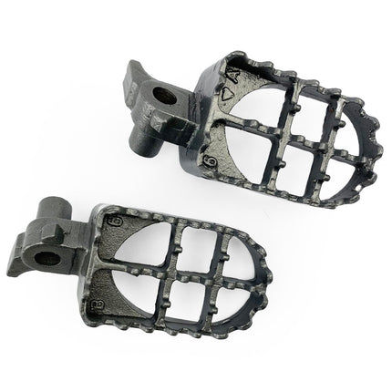 Foot Pegs Steel Grey YZ, Yamaha 99-20 YZ125 YZ250, WR 17D-27411-00-00, 17D-27421-00-00