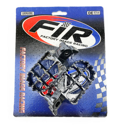 Foot Pegs Steel Grey YZ, Yamaha 99-20 YZ125 YZ250, WR 17D-27411-00-00, 17D-27421-00-00
