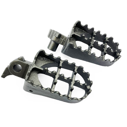 Foot Pegs Steel Grey CR, Honda CR125/CR250/CR500