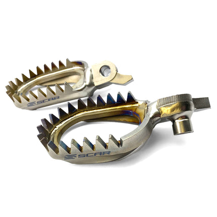 Titanium Footpegs Anti-mud 23-26 Fantic Yamaha Xxf WR YZ F Fx 250 450 60mm 18 Teeth Scar S1517AM
