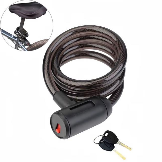 Cable Lock 1500mm Steel Padlock Style 2 Keys