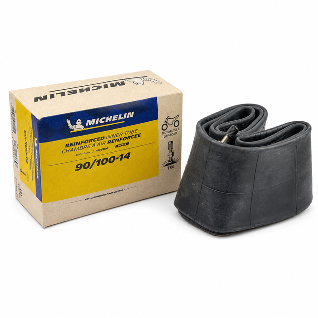 14 Heavy Duty 2mm Inner Tube 90/100-14 TR4 Valve Michelin 125389