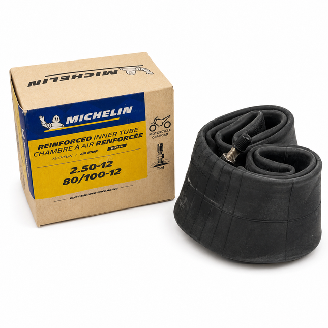 12 Heavy Duty 2mm Inner Tube 80/100-12 TR4 Valve Michelin 974530