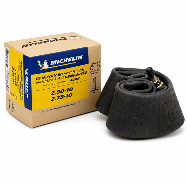 10 Heavy Duty 2mm Inner Tube 2.50/2.75-10 TR4 Valve Michelin 155574