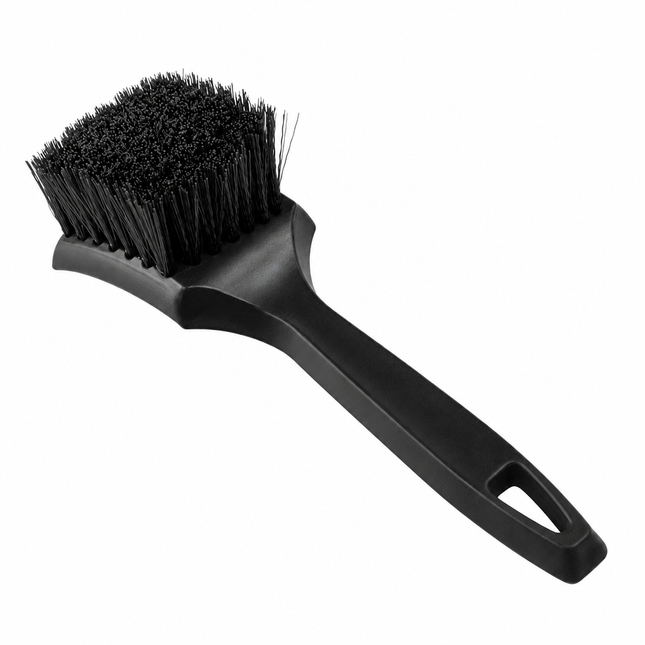 Tyre Wheel Rim Cleaning Brush L-shaped Nylon Pp Wet / Dry Black