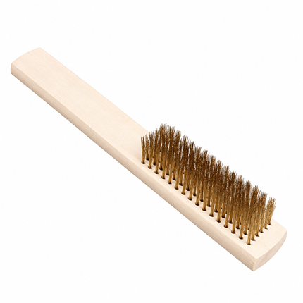 6 ROW BRASS WIRE BRUSH 200mm long