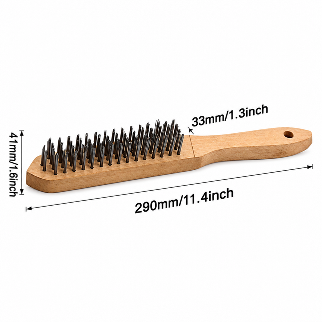 4 Row Steel Wire Brush 290mm Long