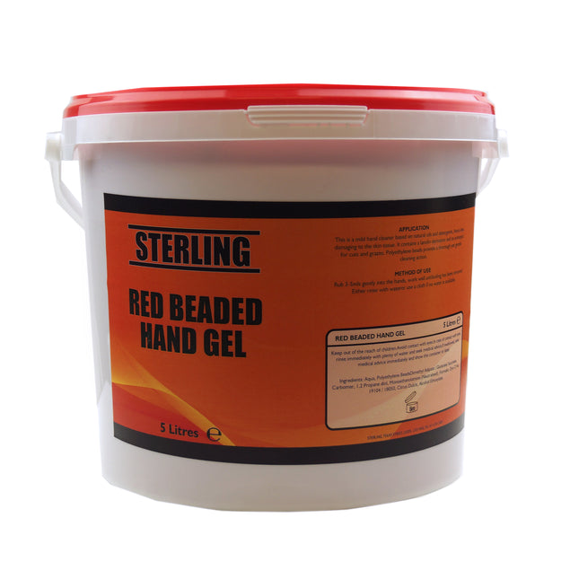 HAND CLEANER WITH BEADS 5 ltr, Hand Cleaner, Super Red with Beads (5 ltr), JAN5