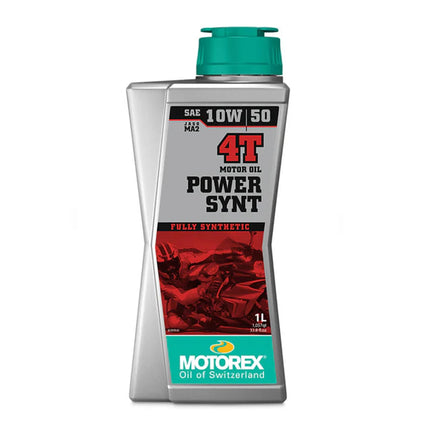 1L Power Synt 4T 10/50W Synth Oil, Motorex 7300042