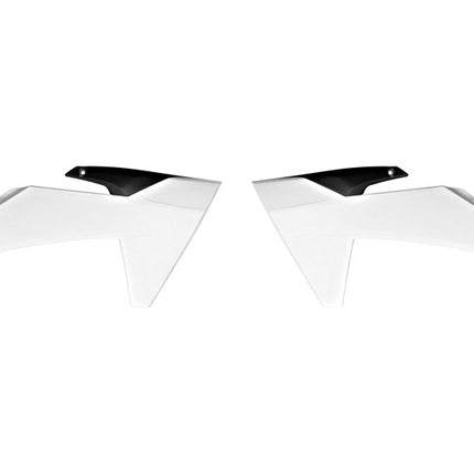 Radiator Scoops 2024-2025 KTM Sx 50, White/black Rtech R-CVKTMBNNR150