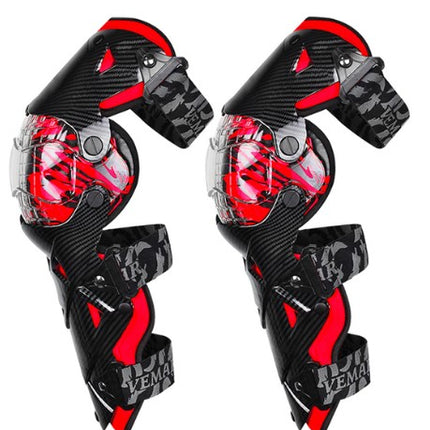 Knee Safety Guard Protection Pads Hinged – Red