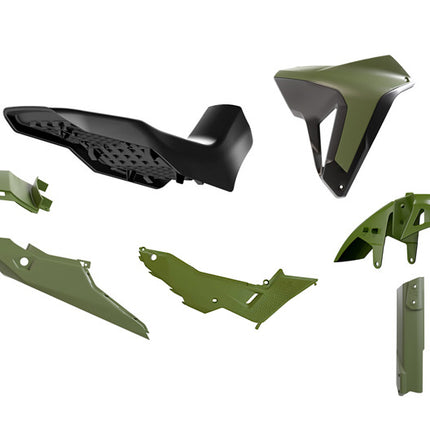 Plastic Kit With Seat Transalp 750 R-tech Navy Green Black R-KITALP-VN0-024