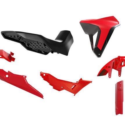 Plastic Kit With Seat Transalp 750 R-tech Red Black R-KITALP-RS0-024