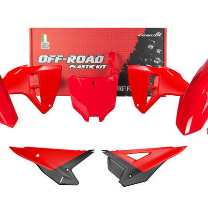 Plastic Kit 6PCS Honda CRF 250/450 2025-26, R-tech R-KITCRF-RS0-725 Red Black