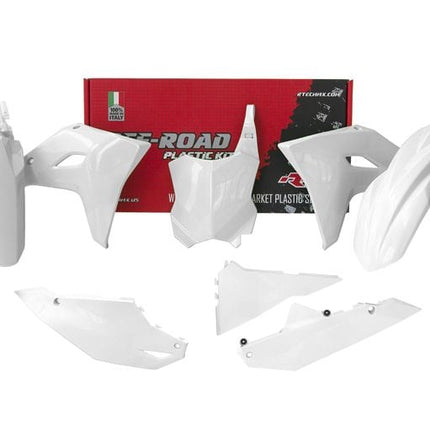 Plastic KIT/5 2024-2025 Kawasaki KX450 White, Rtech R-KITKXF-BN0-524