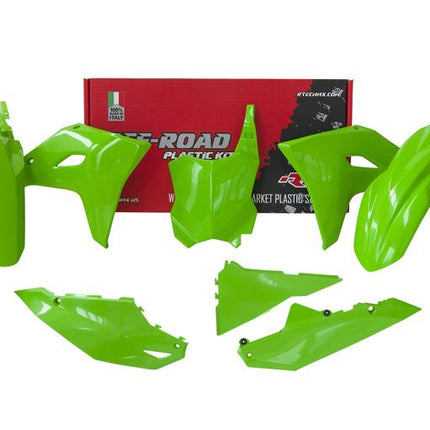Plastic KIT/6 2024-2025 Kawasaki KX450 Green, Rtech R-KITKXF-VE0-624