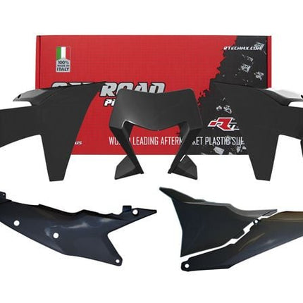 Plastic KIT/6 2024-2025 KTM Exc, Exc-f Black, Rtech R-KITKTM-NR0-624