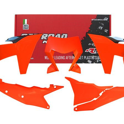 Plastic KIT/6 2024-2025 KTM Exc, Exc-f Neon Orange, Rtech R-KITKTM-AN0-624
